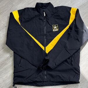 Black and Yellow US Army Windbreaker Jacket unisex physical fitness uniform